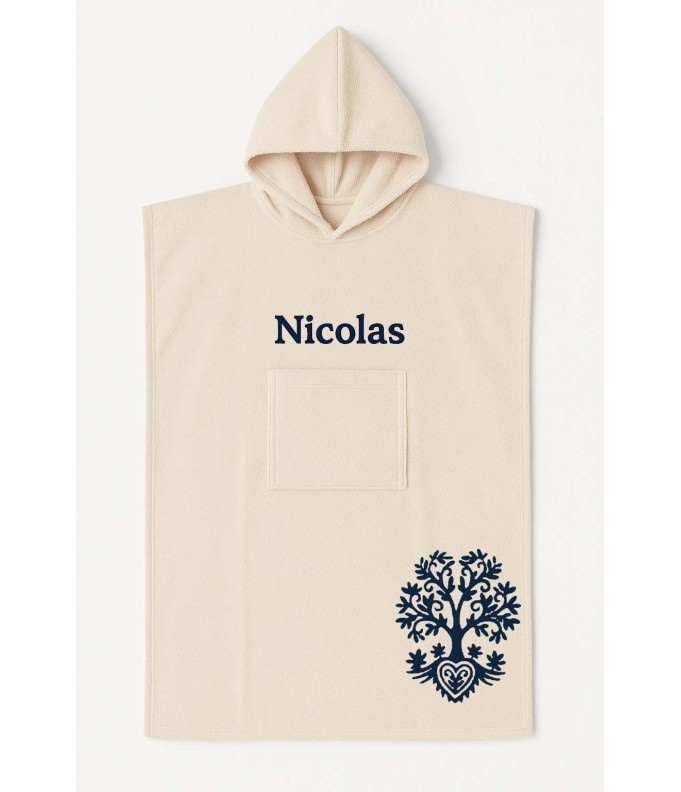 Poncho ado et adulte personnalisé avec motif...