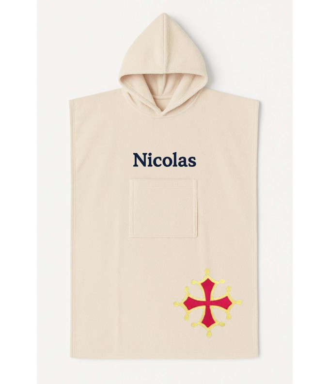 Poncho ado et adulte personnalisé avec motif...