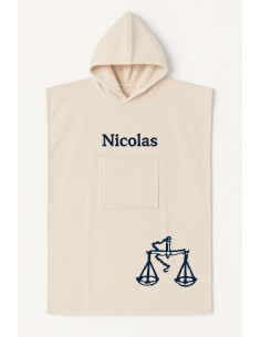 Poncho ado et adulte personnalisé avec motif balance