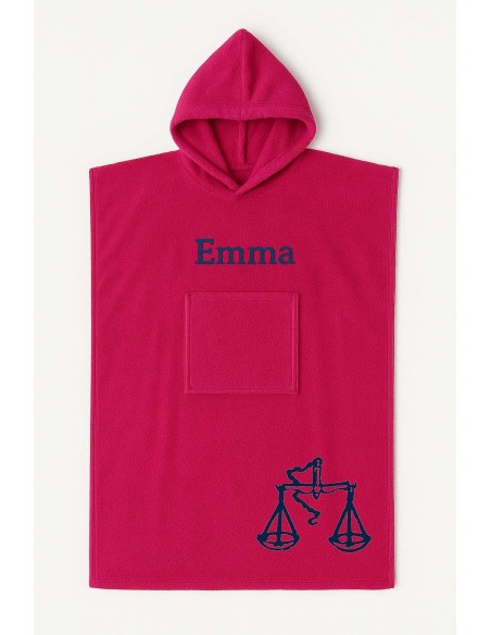 Poncho ado et adulte personnalisé avec motif balance