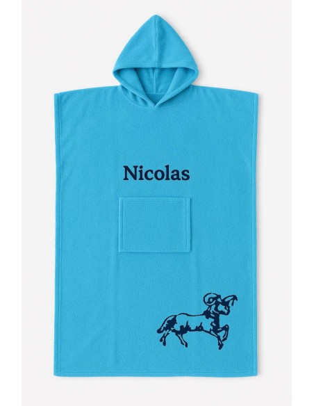 Poncho ado et adulte personnalisé avec motif bélier