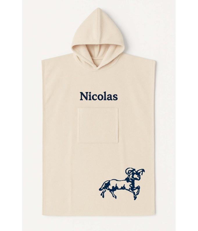 Poncho ado et adulte personnalisé avec motif...