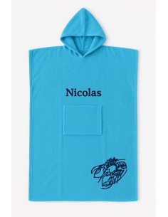 Poncho ado et adulte personnalisé avec motif cancer