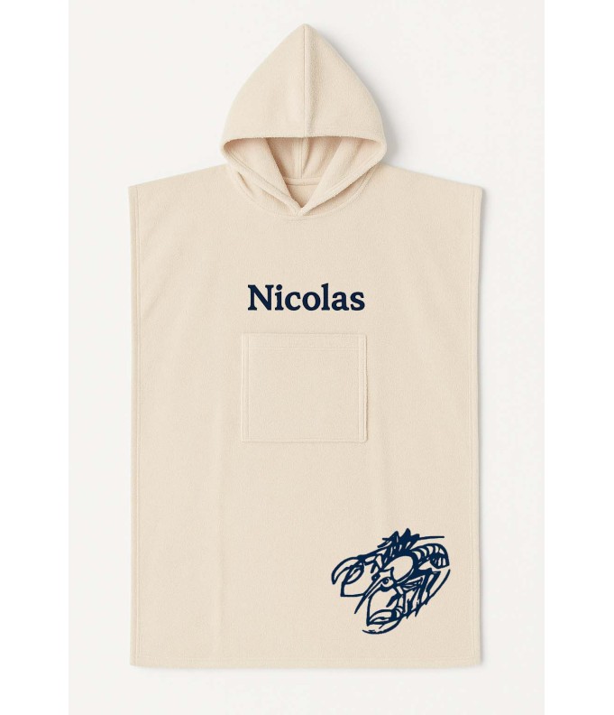 Poncho ado et adulte personnalisé avec motif...