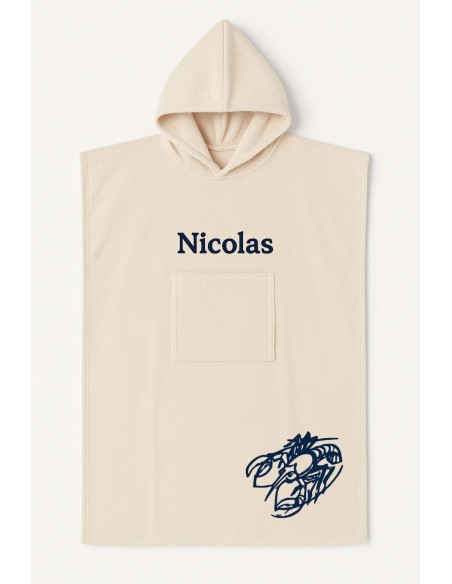 Poncho ado et adulte personnalisé avec motif cancer