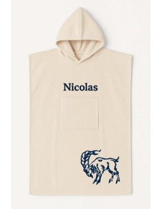 Poncho ado et adulte personnalisé avec motif capricorne