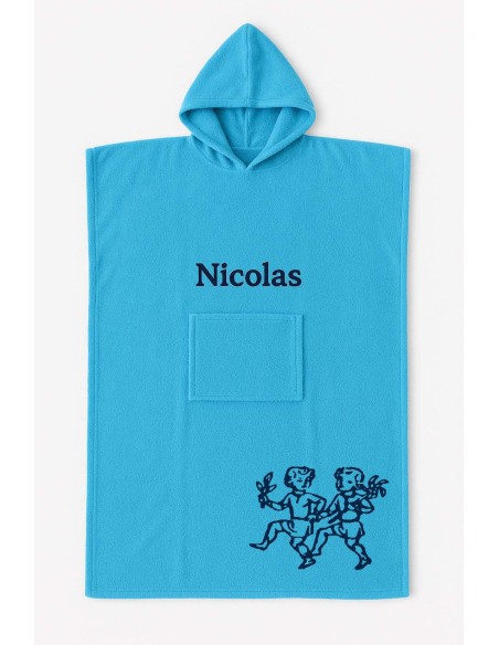 Poncho ado et adulte personnalisé avec motif gemeaux