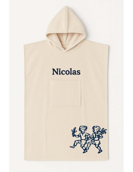 Poncho ado et adulte personnalisé avec motif gemeaux