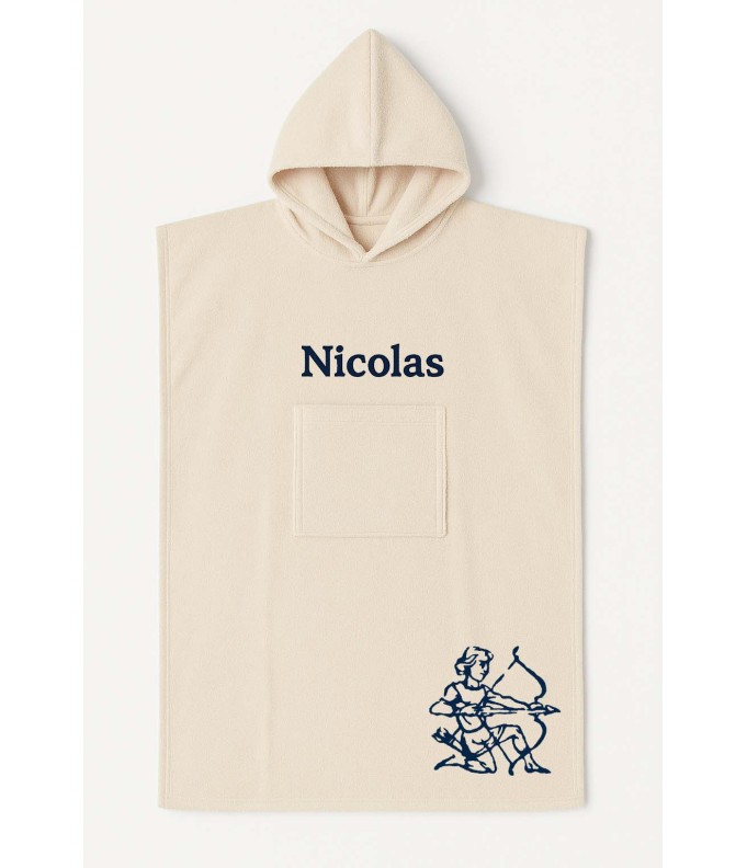 Poncho ado et adulte personnalisé avec motif...