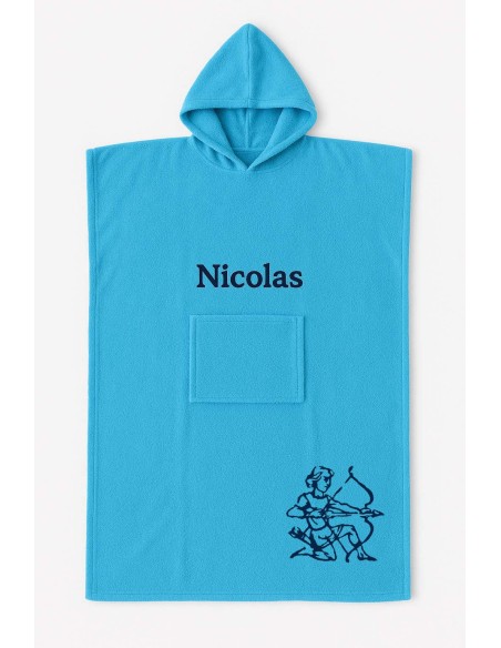 Poncho ado et adulte personnalisé avec motif sagittaire