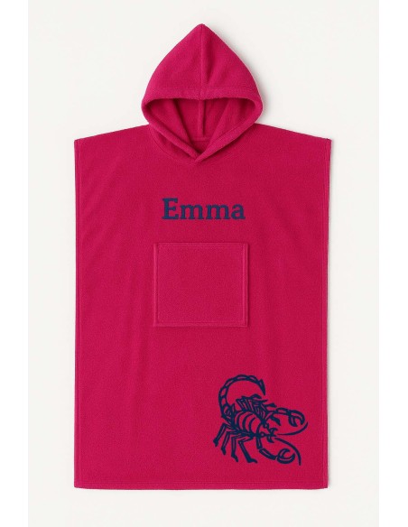 Poncho ado et adulte personnalisé avec motif scorpion