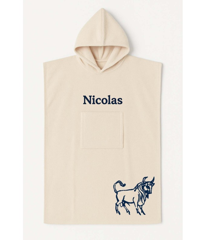 Poncho ado et adulte personnalisé avec motif...