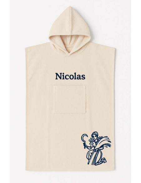 Poncho ado et adulte personnalisé avec motif vierge