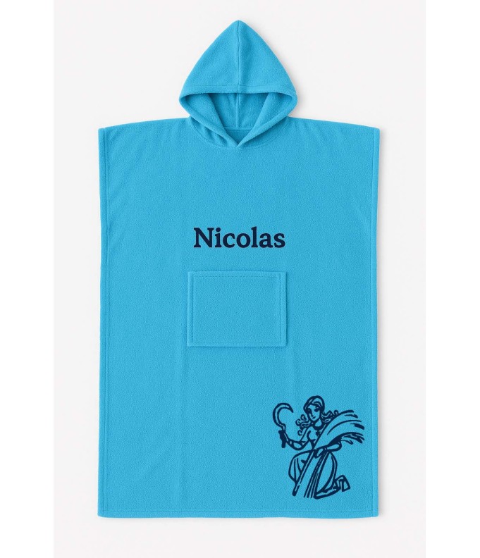 Poncho ado et adulte personnalisé avec motif...