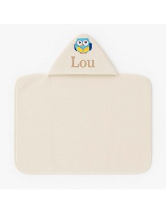 Maxi Cape de bain personnalisée avec motif chouette