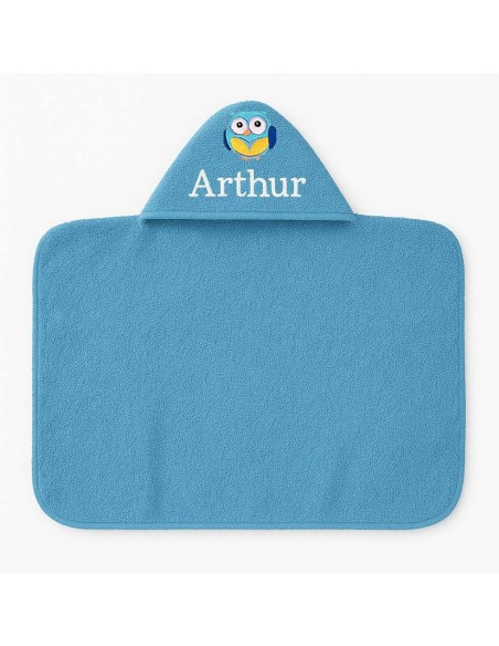 Maxi Cape de bain personnalisée avec motif chouette