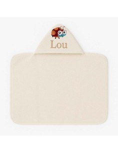 Maxi Cape de bain personnalisée avec motif coccinelle