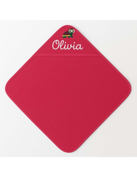 Cape de bain personnalisée avec motif tortue fille