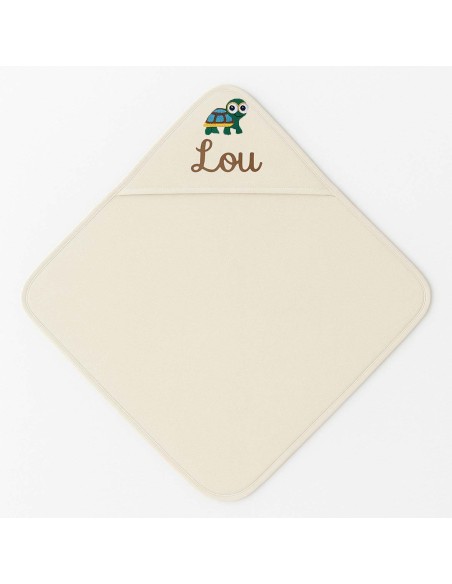 Cape de bain personnalisée avec motif tortue