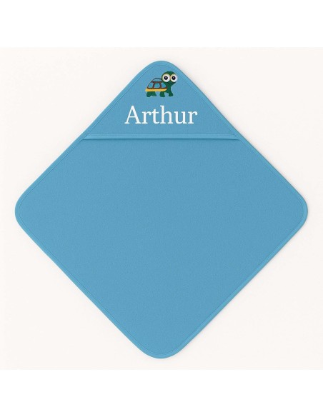 Cape de bain personnalisée avec motif tortue