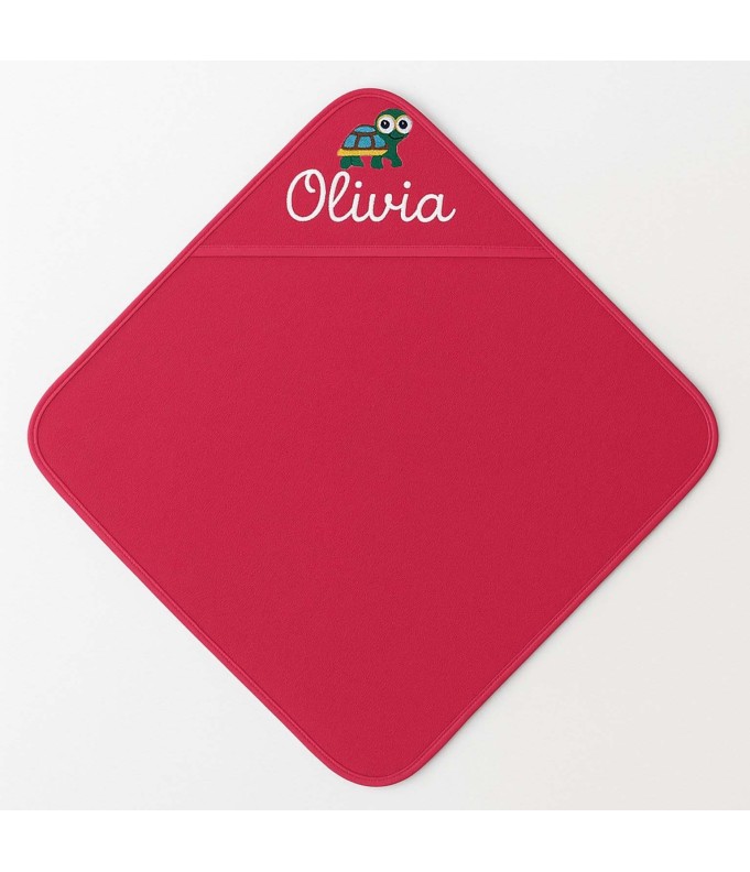 Cape de bain personnalisée avec motif tortue