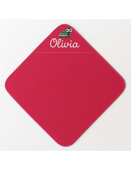 Cape de bain personnalisée avec motif tortue