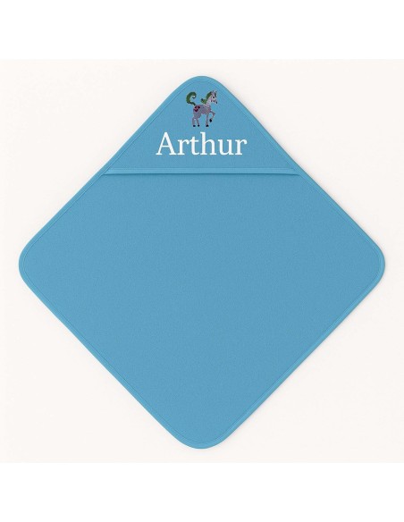 Cape de bain personnalisée avec motif licorne