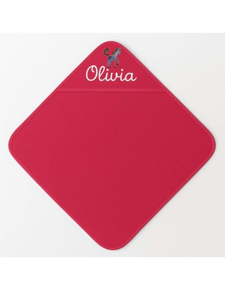 Cape de bain personnalisée avec motif licorne