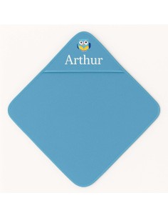 Cape de bain personnalisée avec motif chouette