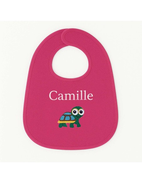 Bavoir personnalisé avec motif tortue garçon