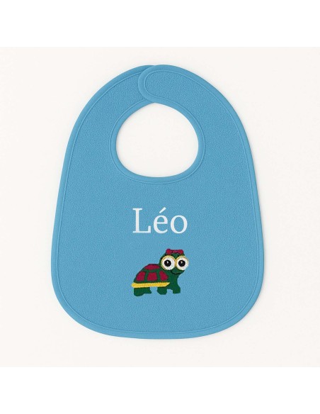 Bavoir personnalisé avec motif tortue fille