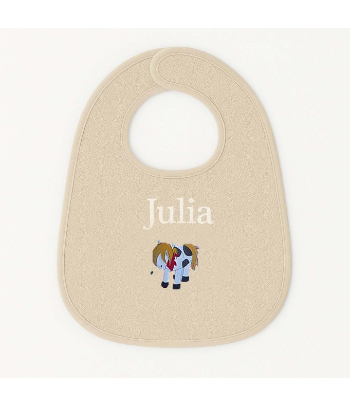 Bavoir personnalisé avec motif cheval pottok