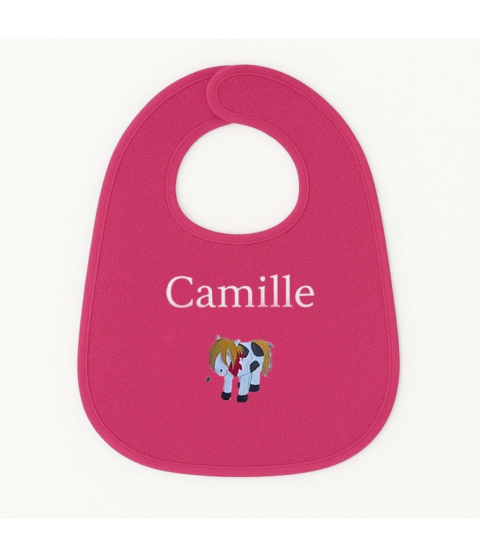 Bavoir personnalisé avec motif cheval pottok