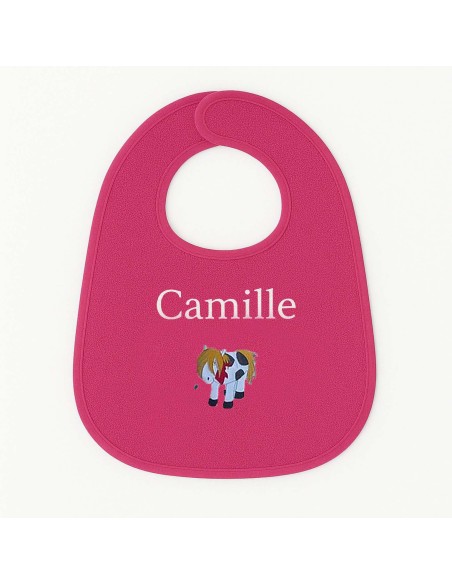 Bavoir personnalisé avec motif cheval pottok