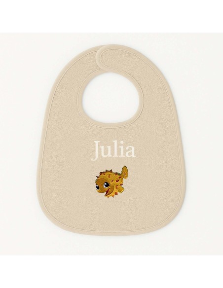 Bavoir personnalisé avec motif poisson 1