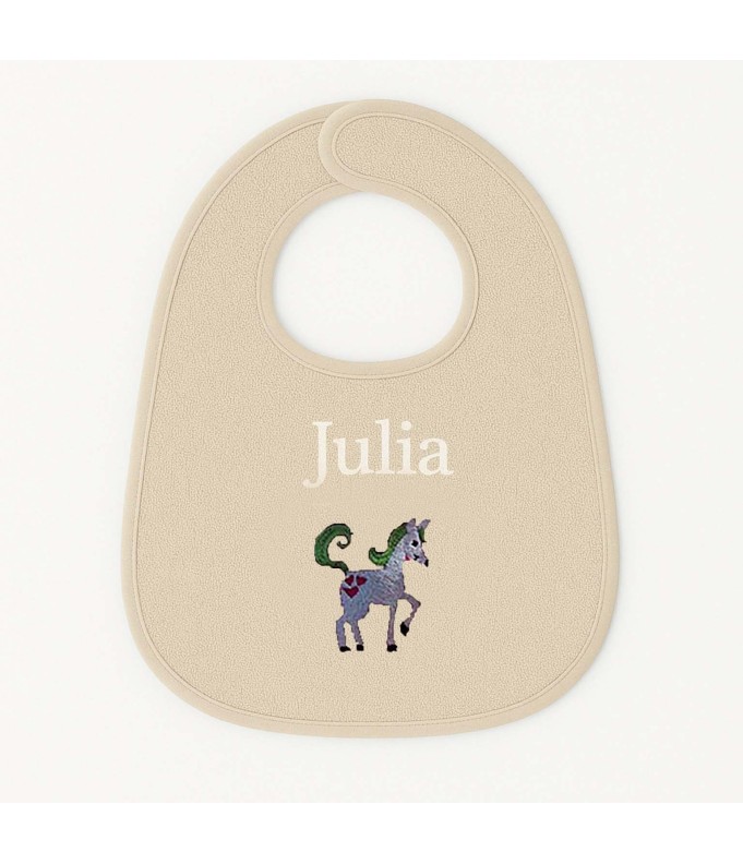 Bavoir personnalisé avec motif licorne