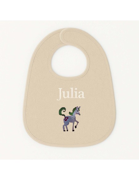 Bavoir personnalisé avec motif licorne