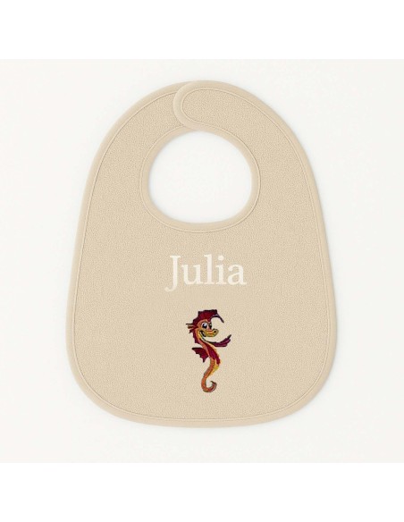 Bavoir personnalisé avec motif hippocampe