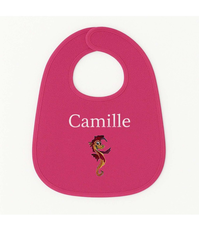 Bavoir personnalisé avec motif hippocampe