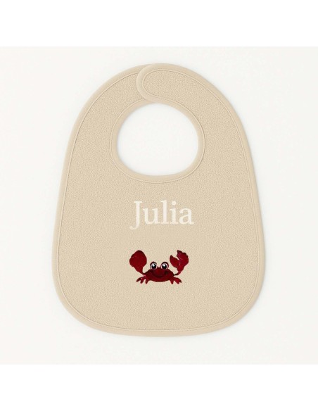 Bavoir personnalisé avec motif crabe