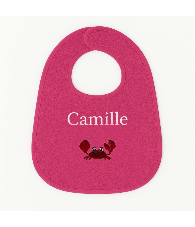 Bavoir personnalisé avec motif crabe