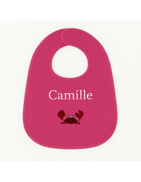Bavoir personnalisé avec motif crabe