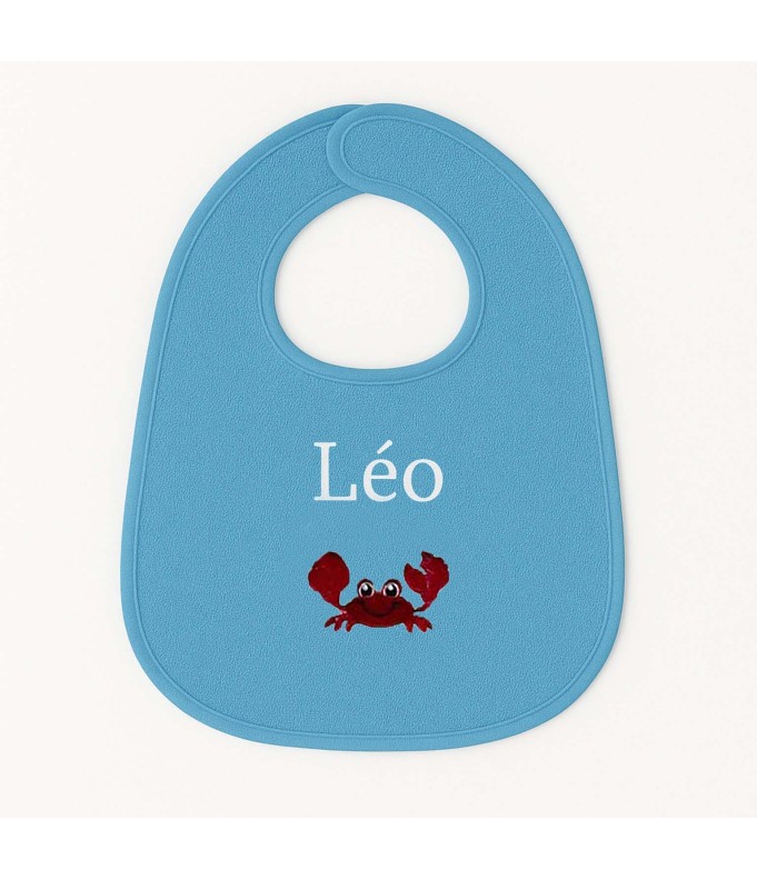 Bavoir personnalisé avec motif crabe