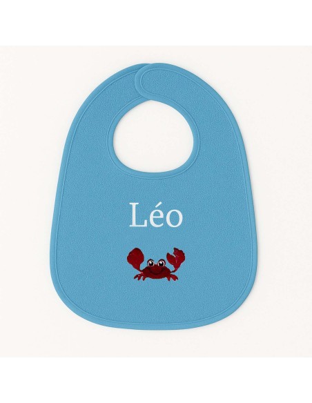 Bavoir personnalisé avec motif crabe