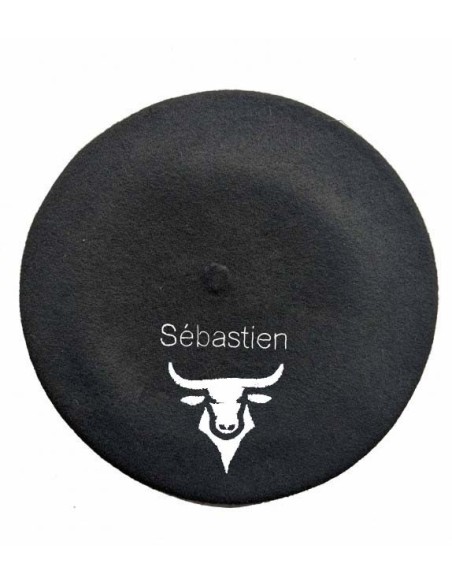 Béret taureau  personnalisé