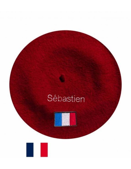 Béret France fabriqué à Bayonne et personnalisé à Osses