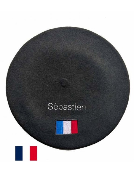 Béret France fabriqué à Bayonne et personnalisé à Osses