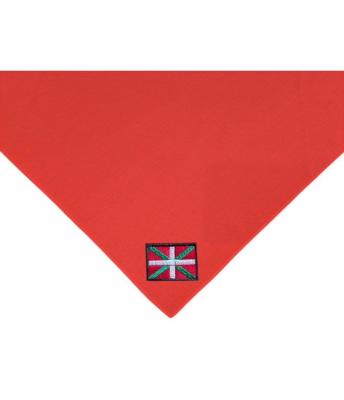 Foulard rouge Drapeau Basque Brodé