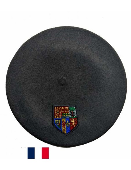 Béret zazpiak bat noir fabriqué à Bayonne