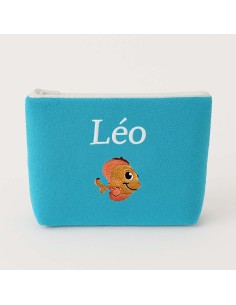 Trousse de toilette personnalisée avec motif  poisson 2